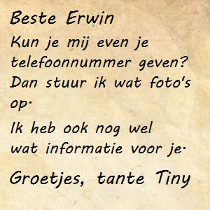 Foto van een brief met een link naar het contactformulier